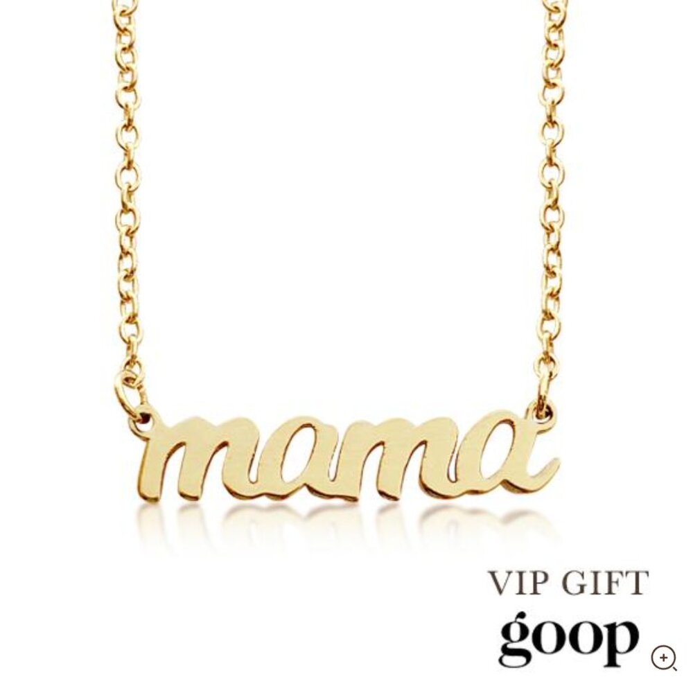 Tiny Tags Gold Mama necklace - as seen in Goop, O Magazine